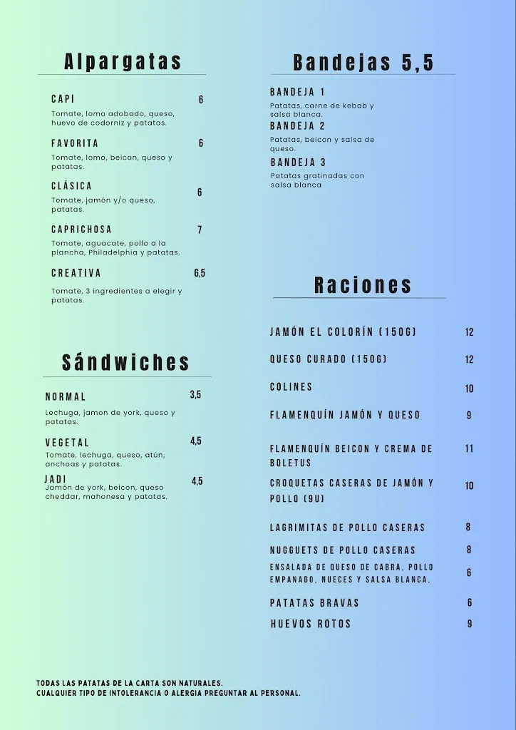 Menu_El Peñonero Pizzeria-Bocateria_Lahiguera_immagine_2