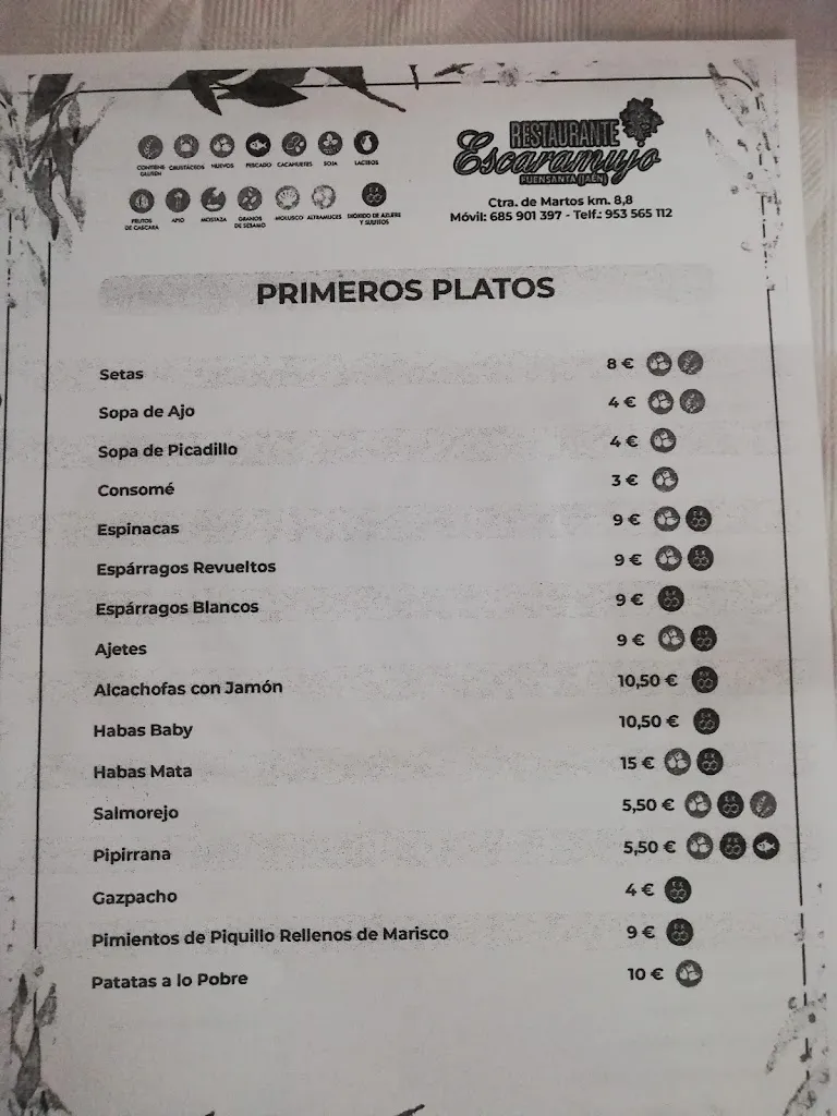 Menu_Restaurante Escaramujo_Fuensanta de Martos_image_2