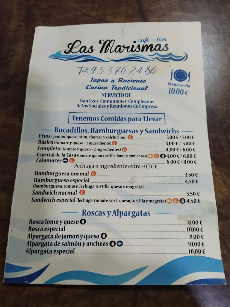 Menu_Restaurante Las Marismas_Fuensanta de Martos_image_2