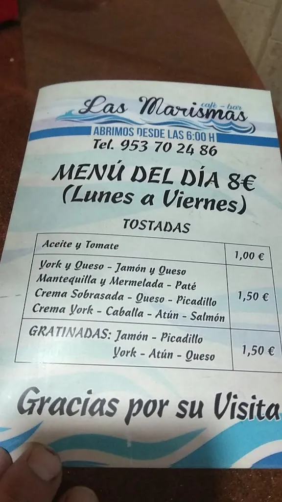 Menu_Restaurante Las Marismas_Fuensanta de Martos_image_4