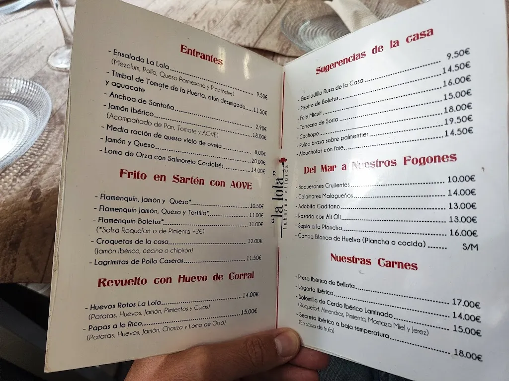 Menu_La Lola taberna atípica_Fuensanta de Martos_image_1