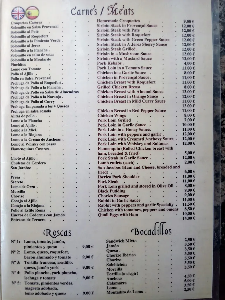 Menu_Bar Roma_Fuensanta de Martos_image_3