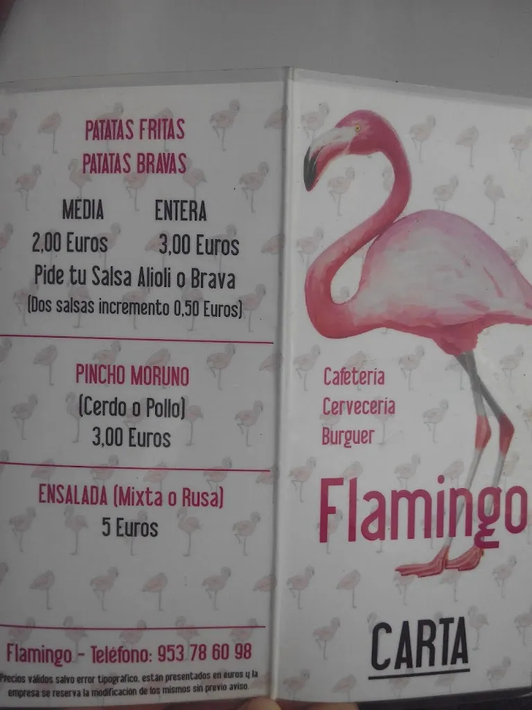 Menu_Bar Flamingo_Jódar_image_3