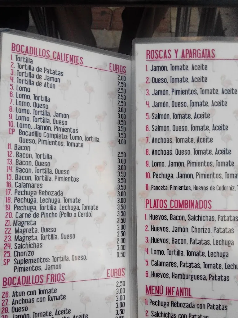 Menu_Bar Flamingo_Jódar_image_4