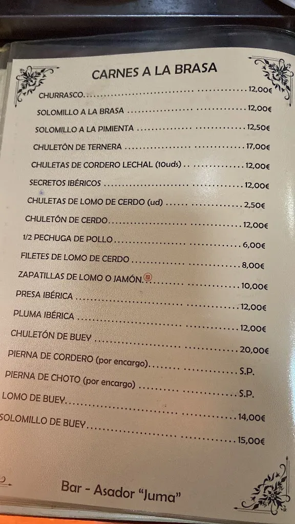 Menu_Bar Restaurante Juma_Marmolejo_image_1