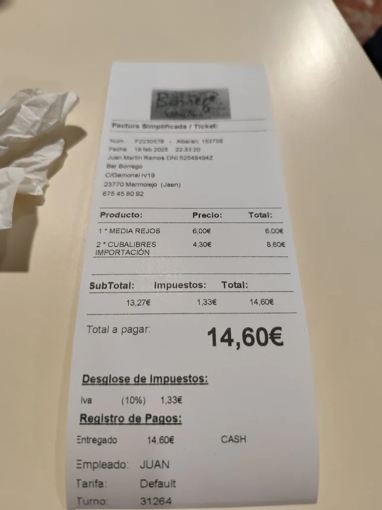 Javier_Café Bar Borrego_Marmolejo_review