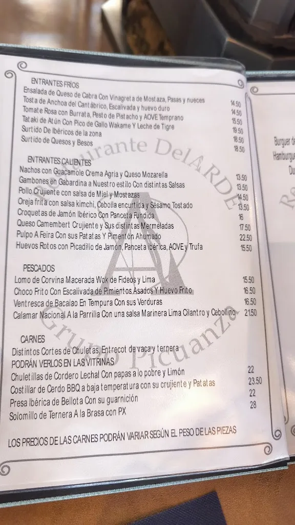 Menu_DelARDE Restaurante_Navas de San Juan_immagine_1