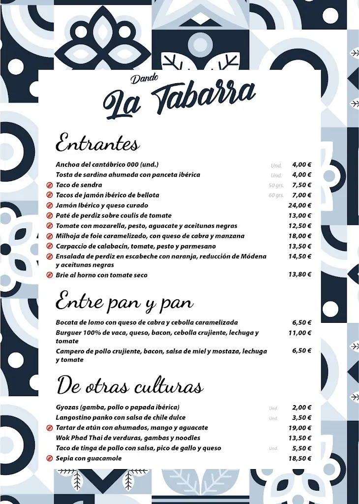 Menu_Restaurante Dando La Tabarra_Mengibar_immagine_2