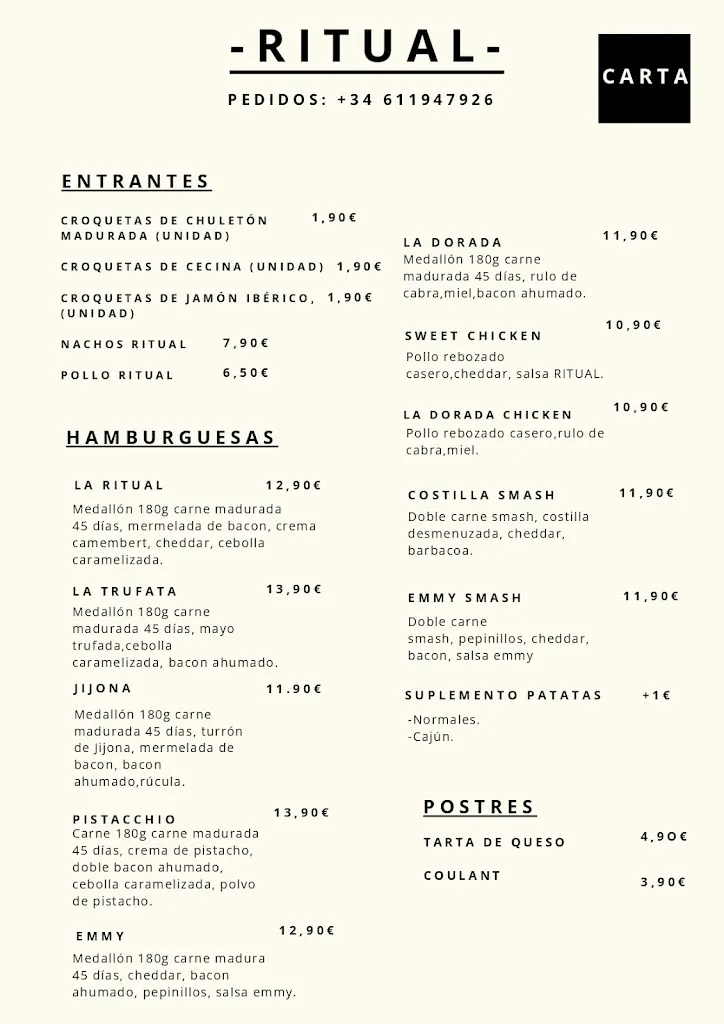 Menu_Ritual Burger_Castalla_image_1