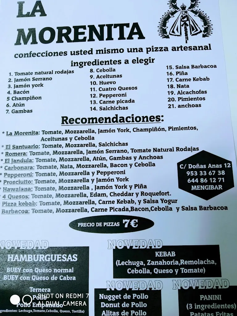 Menu_La Morenita_Mengibar_image_1