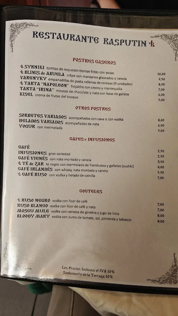 Menu_Restaurante Rasputín_Rus_image_1