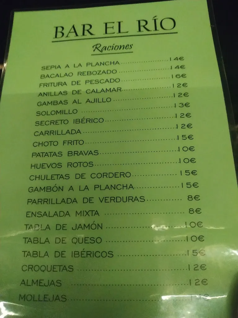 Menu_El Chiringuito de Paco_Puente de Génave_image_1