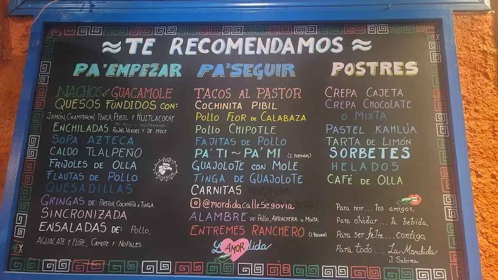 Menu_La Mordida_Quesada_image_4