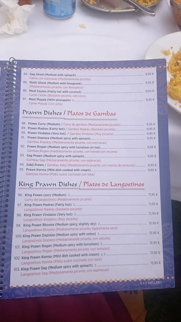 Menu_Indian ocean Ciudad Quesada_Quesada_image_2