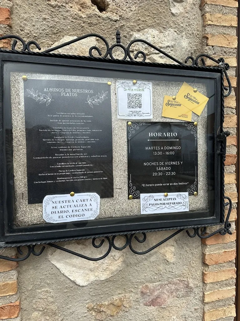Menu_Restaurante La Mesa Segureña_Segura de la Sierra_image_1