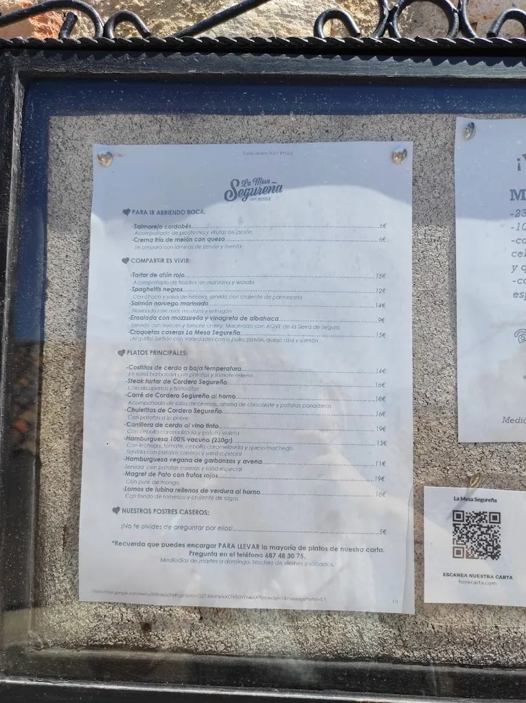 Menu_Restaurante La Mesa Segureña_Segura de la Sierra_image_4