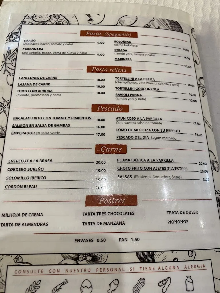 Menu_Pizzeria Restaurante Strada_Pozo Alcón_immagine_3