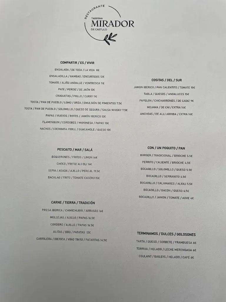 Menu_Taberna Restaurante Mirador de Cástulo_Torreblascopedro_image_2