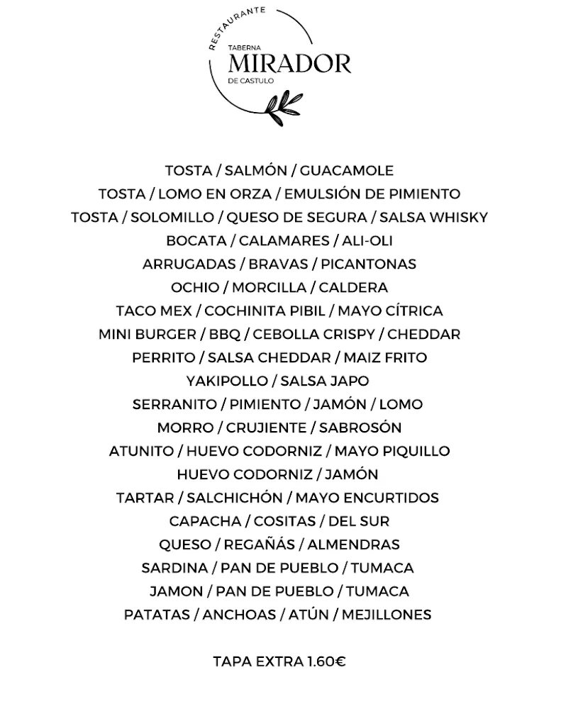 Menu_Taberna Restaurante Mirador de Cástulo_Torreblascopedro_image_4