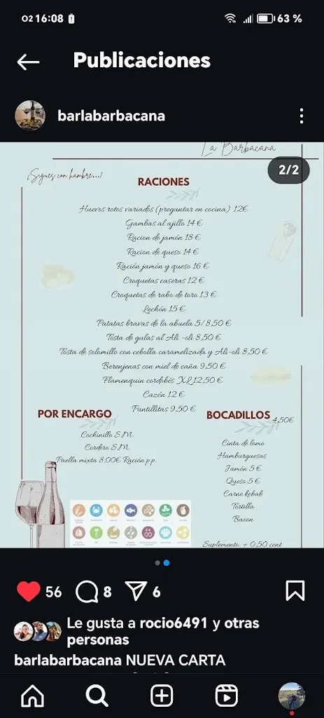 Menu_Bar La Barbacana_Santisteban del Puerto_image_2