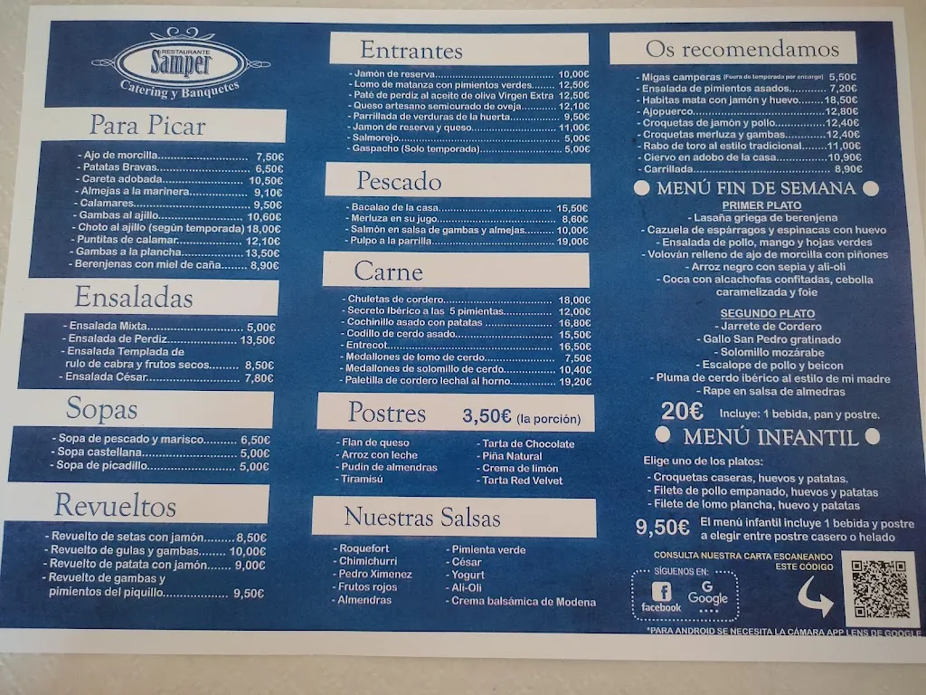 Menu_RESTAURANTE SAMPER_Santisteban del Puerto_image_2