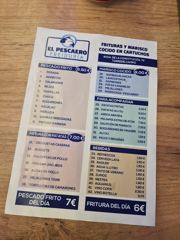 Menu_Freiduria El Pescaero_Torre del Campo_image_3