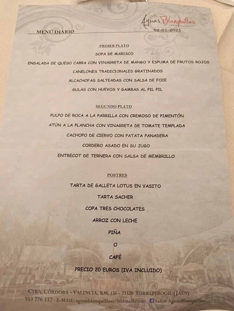Menu_Restaurante la Recta Aguasblanquillas_Torreperogil_image_1
