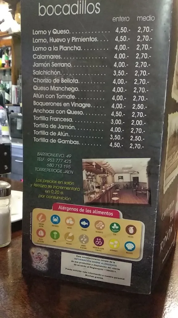 Menu_Bar El Riñón_Torreperogil_image_3