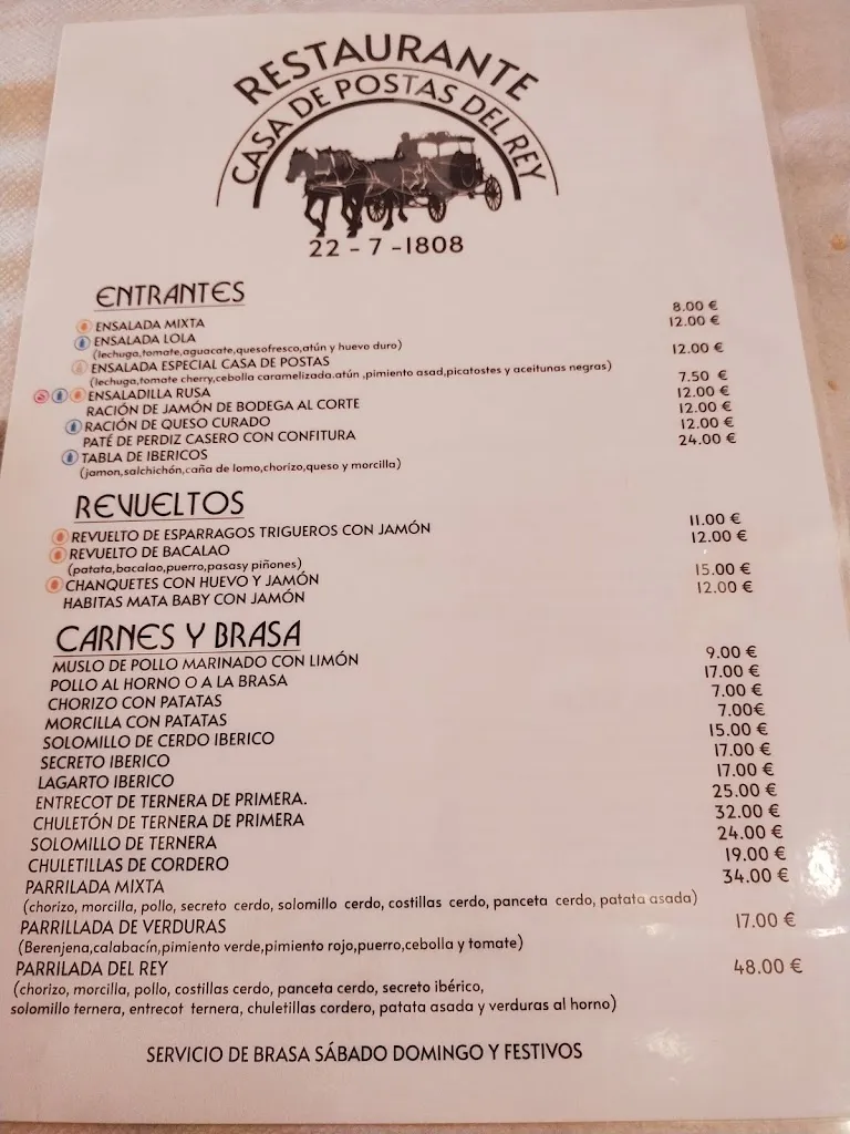 Menu_Restaurante Casa de Postas del Rey_Villanueva de la Reina_immagine_2