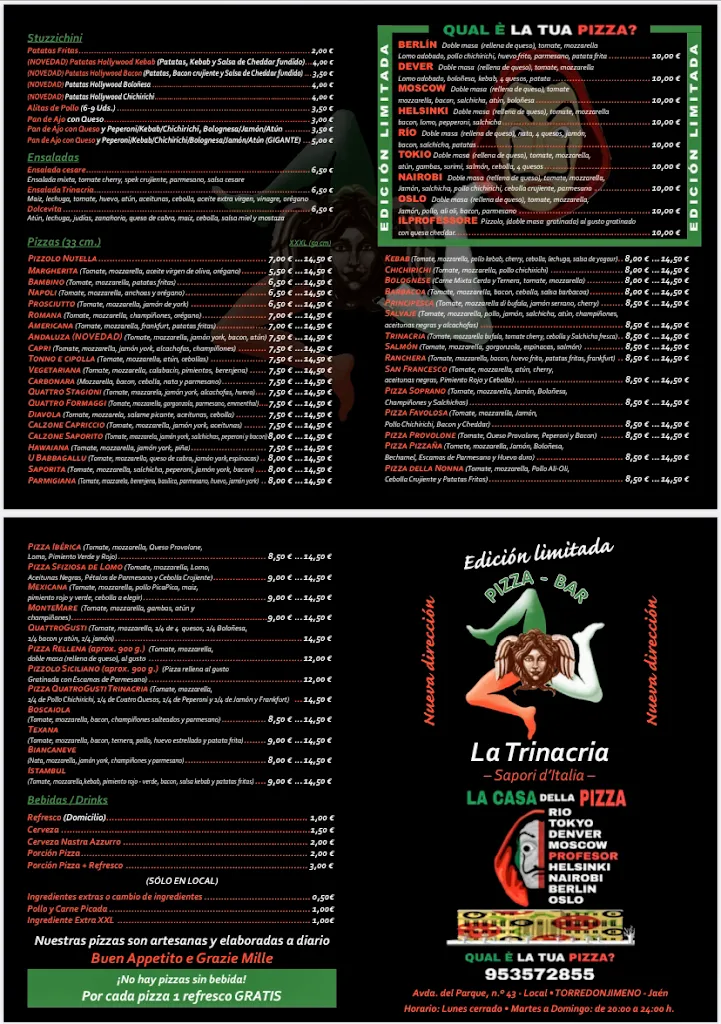 Menu_Pizza Bar La Trinacria_Torredonjimeno_image_2