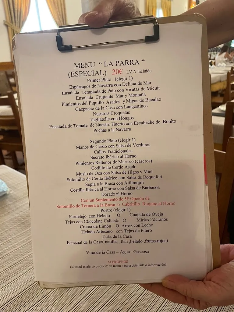 Menu_Bar Restaurante y Alojamiento La Parra_Aguilar del Río Alhama_image_3