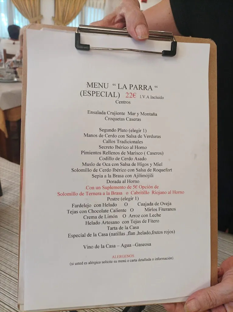 Menu_Bar Restaurante y Alojamiento La Parra_Aguilar del Río Alhama_image_4