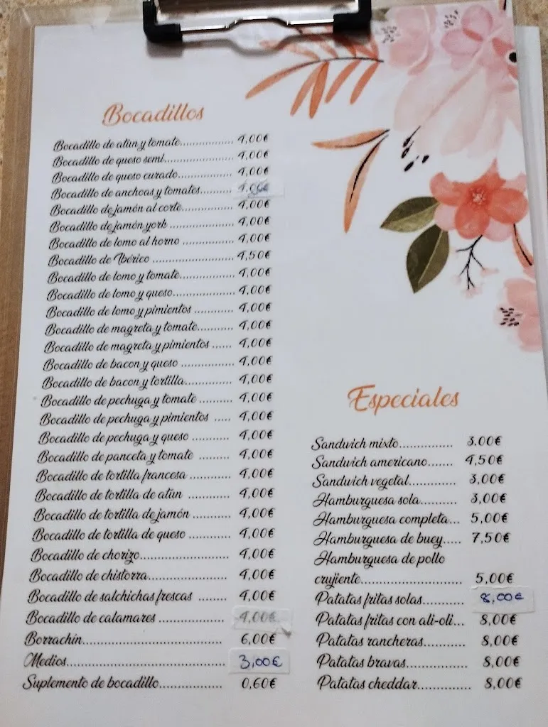 Menu_Bar La Bolera_Villanueva del Arzobispo_image_2