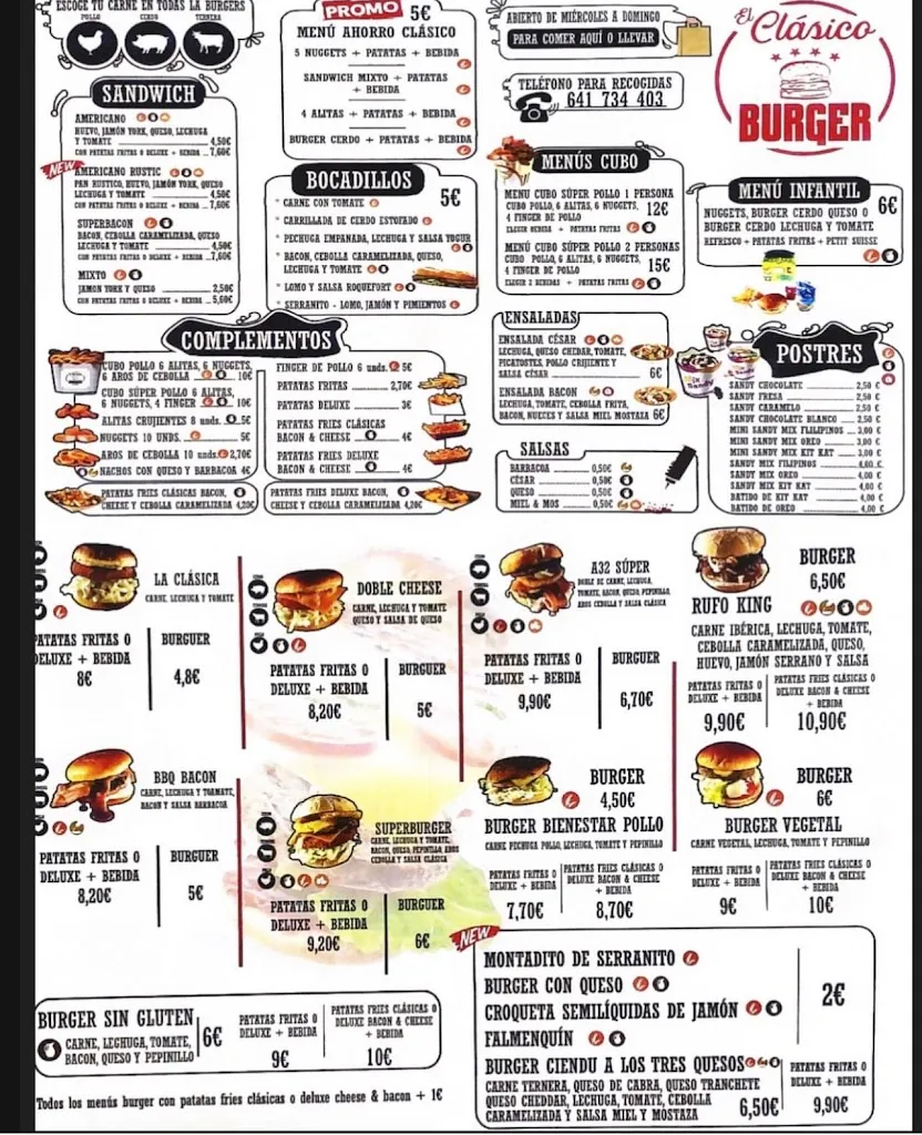 Menu_El Clasico Burger_Villanueva del Arzobispo_image_1
