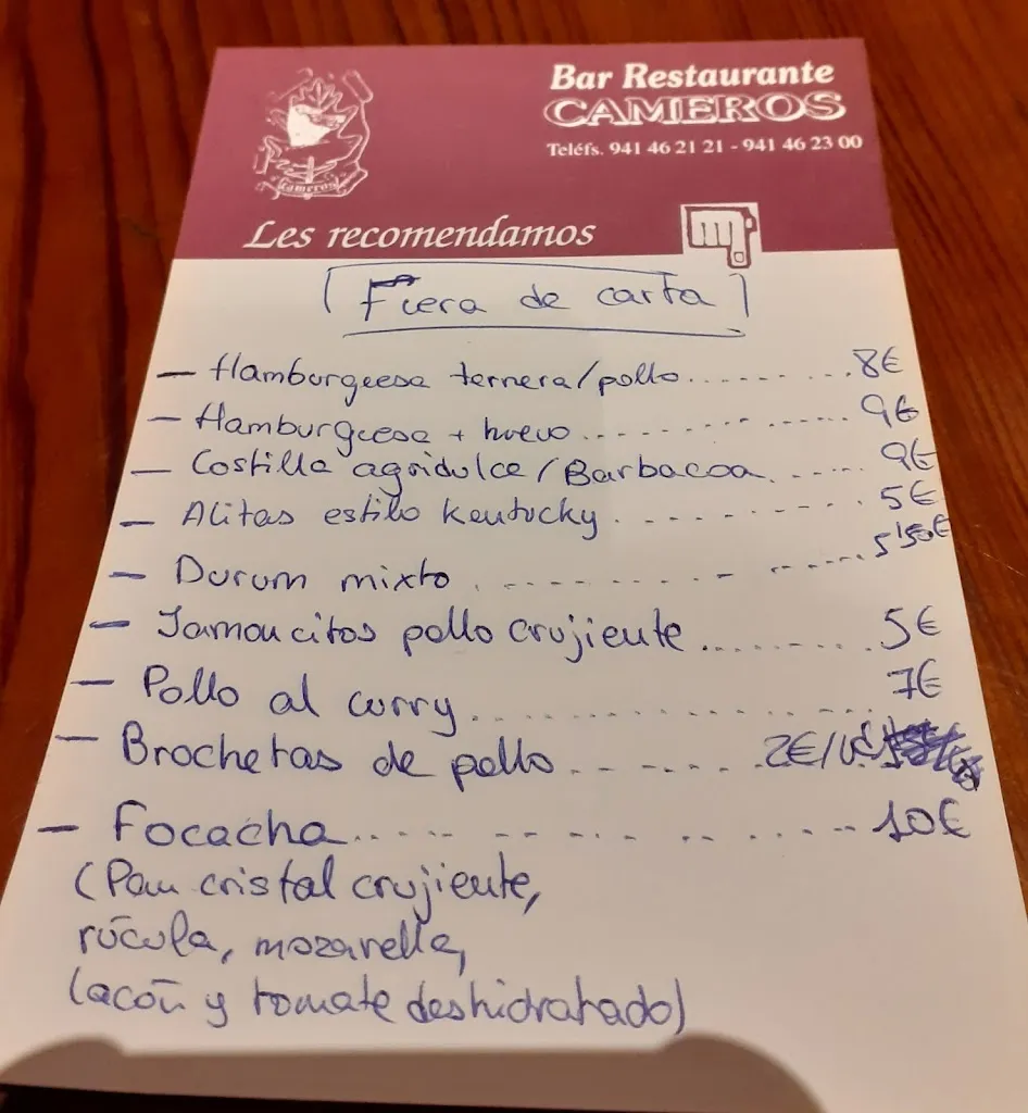 Menu_Bar Restaurante Cameros_Almarza de Cameros_image_1