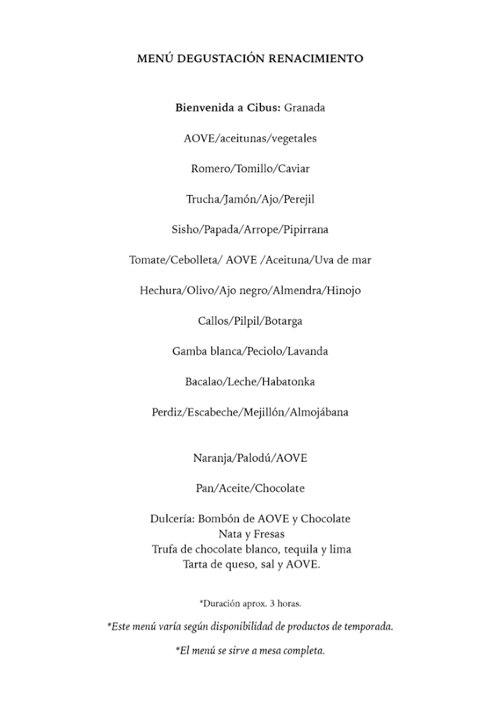 Menu_Cibus Renacimiento Culinario_Úbeda_image_1