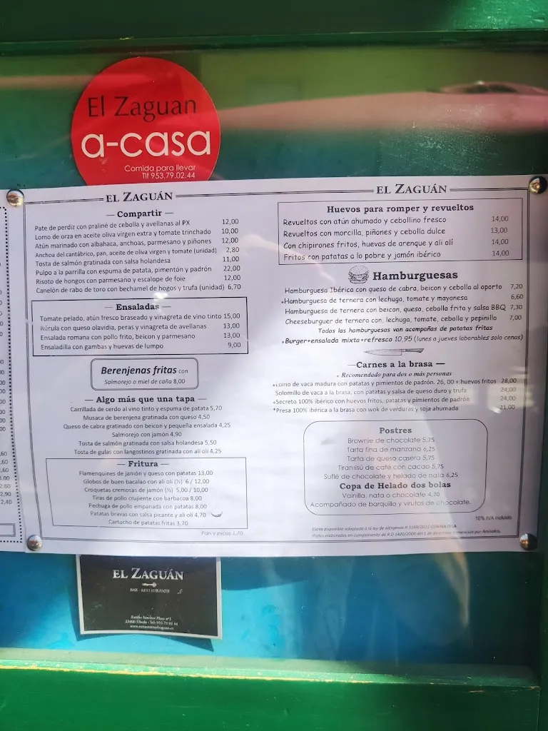 Menu_El Zaguán_Úbeda_image_4