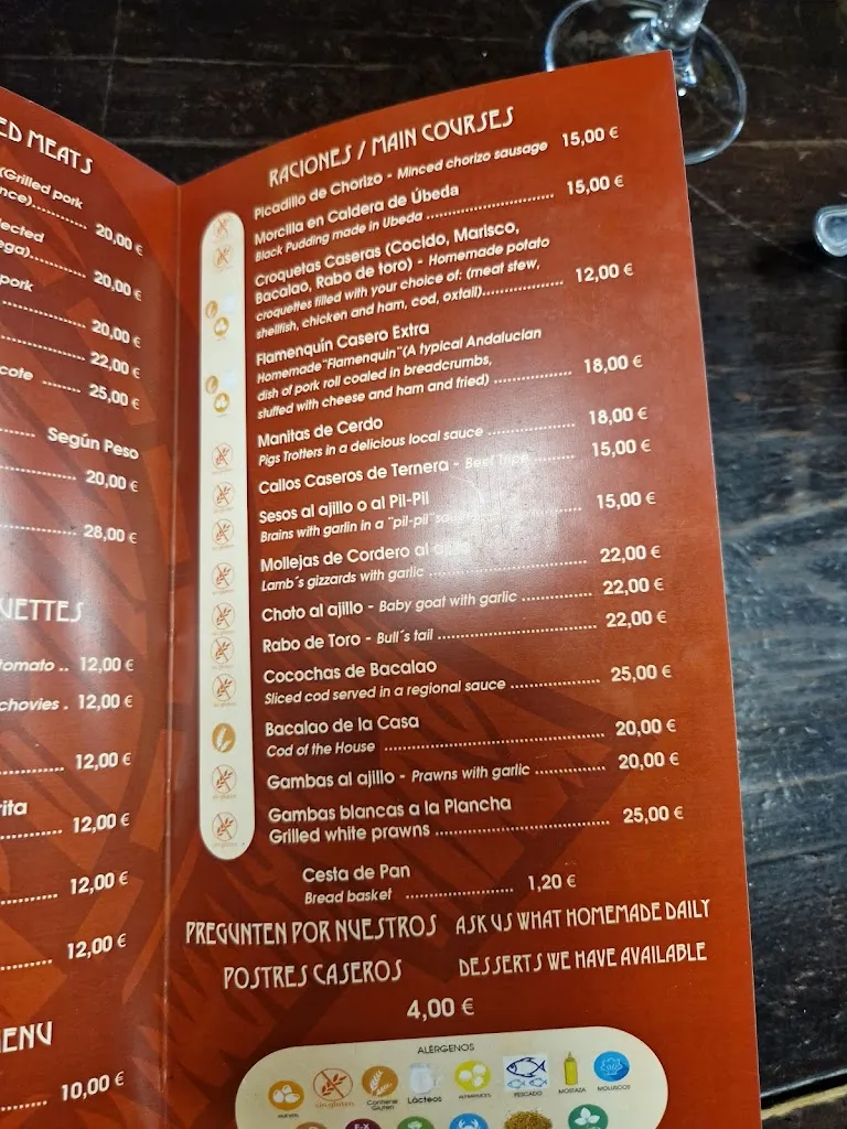 Menu_La Bodega de Úbeda_Úbeda_immagine_1