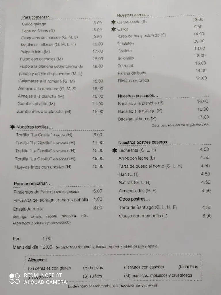 Menu_Restaurante La Casilla_Betanzos_immagine_1