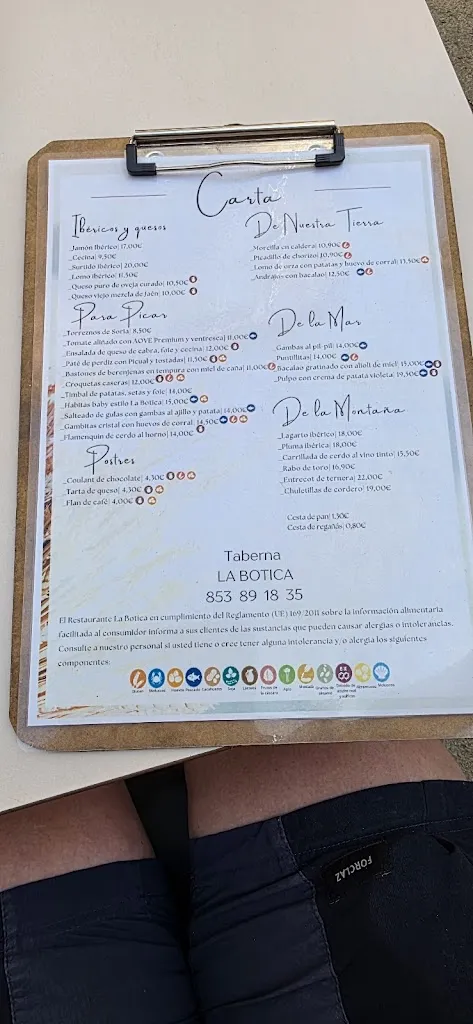 Menu_Taberna La Botica_Úbeda_immagine_2