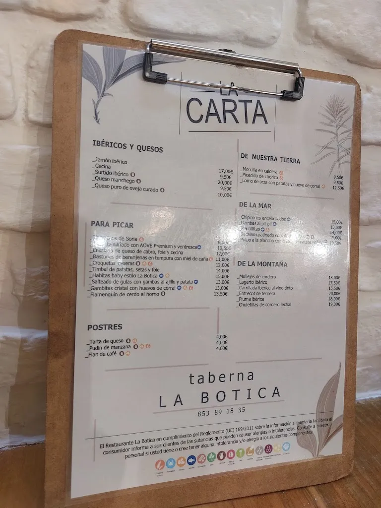 Menu_Taberna La Botica_Úbeda_immagine_4