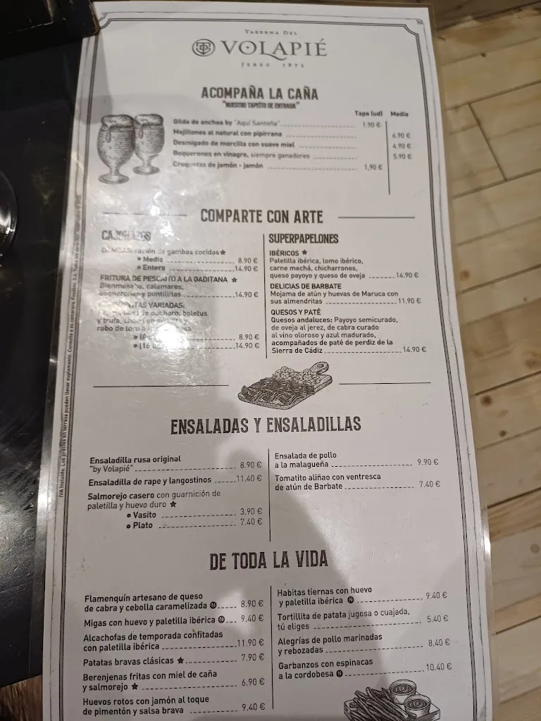 Menu_Taberna del Volapié_Úbeda_image_1