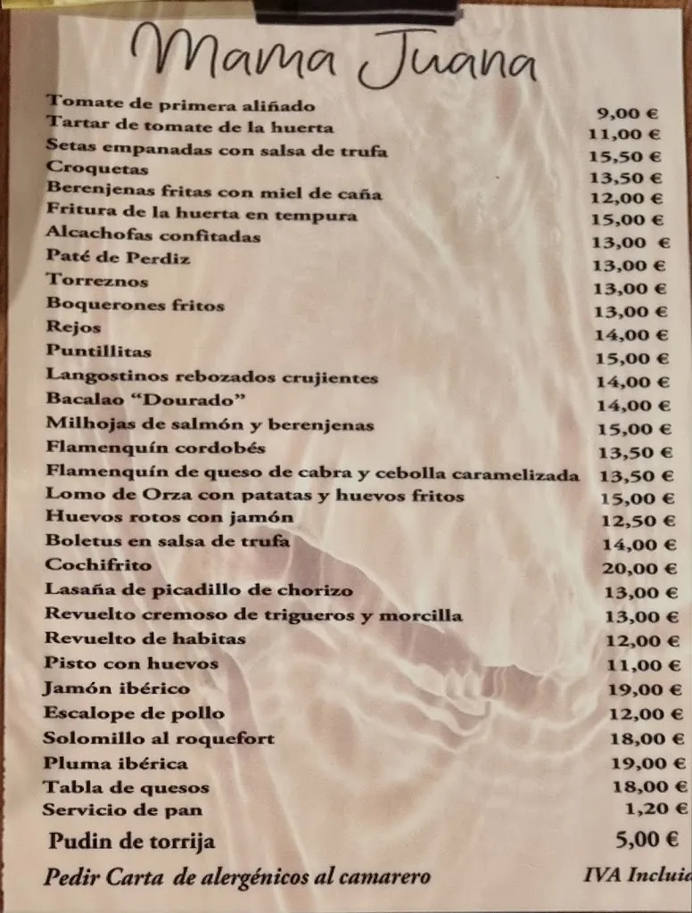 Menu_Bar Mama Juana Úbeda_Úbeda_image_1