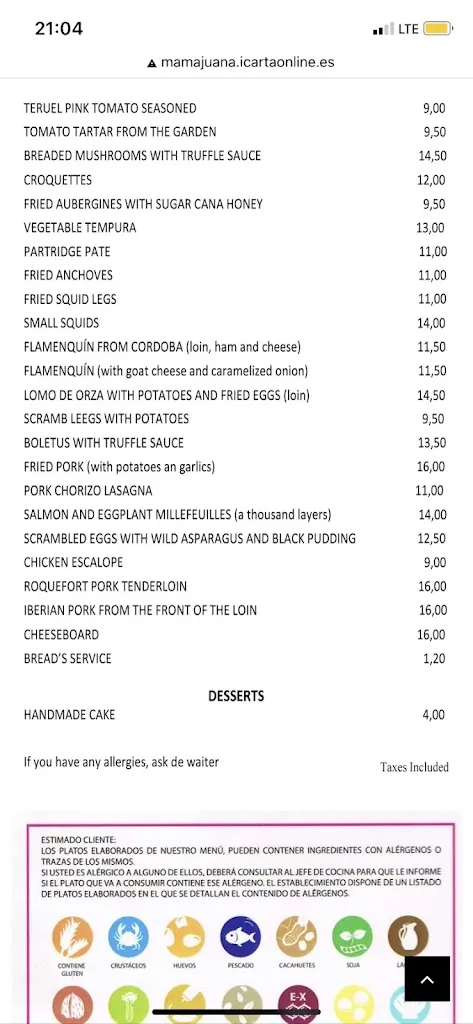 Menu_Bar Mama Juana Úbeda_Úbeda_image_4