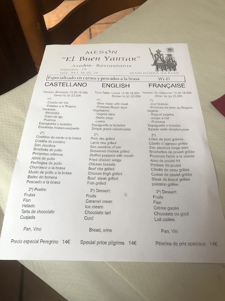 Menu_Mesón El Buen Yantar, Najera_Arenzana de Arriba_image_3
