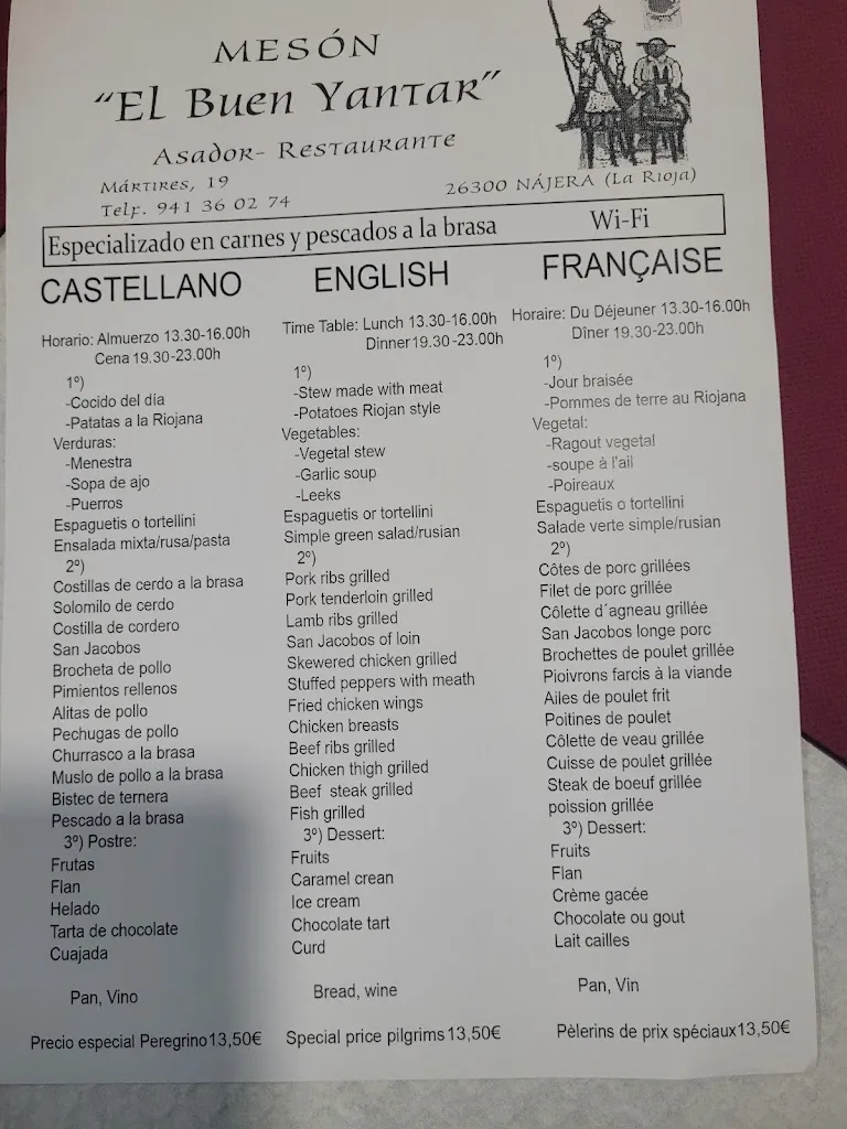 Menu_Mesón El Buen Yantar, Najera_Arenzana de Arriba_image_4