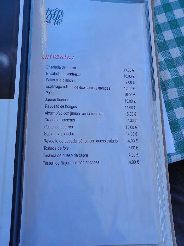 Menu_Restaurante El Trinquete_Arenzana de Arriba_immagine_2