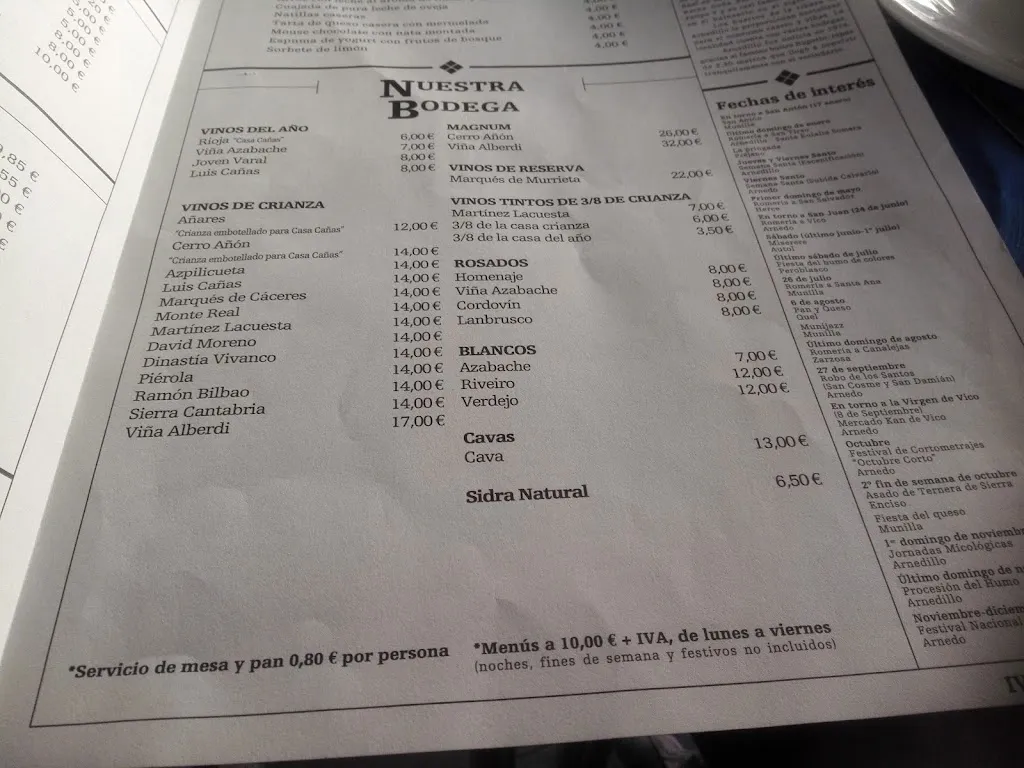 Menu_Restaurante Casa Cañas_Arnedillo_immagine_2