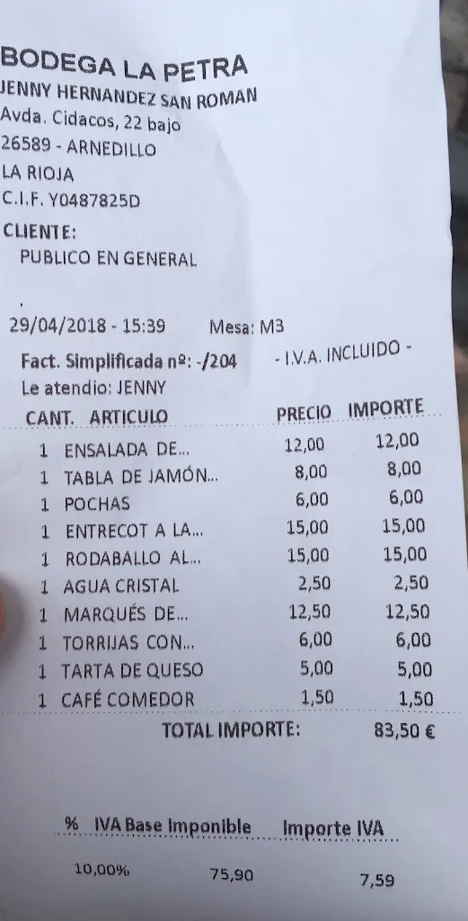 Jerónimo Colodro del Amo_Restaurante Bodega la Petra_Arnedillo_recensione