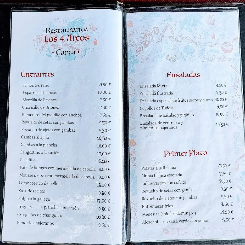Menu_Restaurante Los 4 Arcos_Briones_image_1